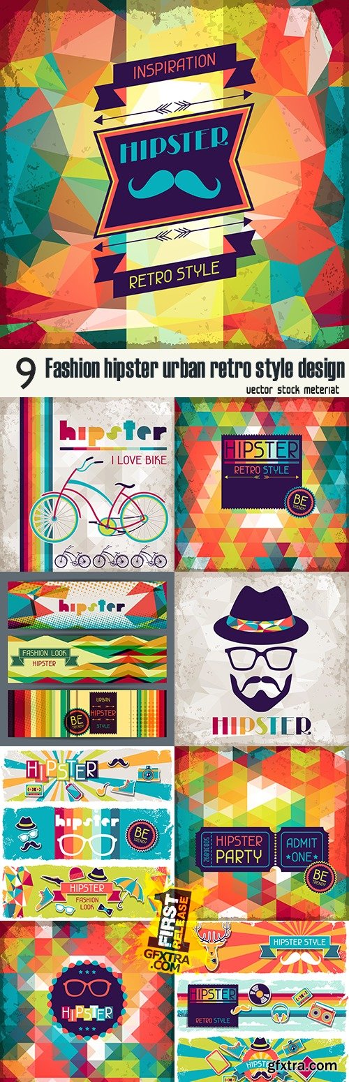 Fashion hipster urban retro style design