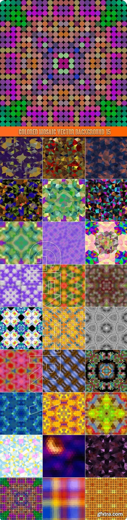 Colored mosaic vector background 15