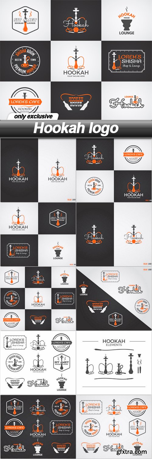 Hookah logo - 10 EPS