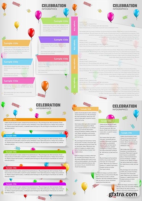 Celebration Infographics with Balloons