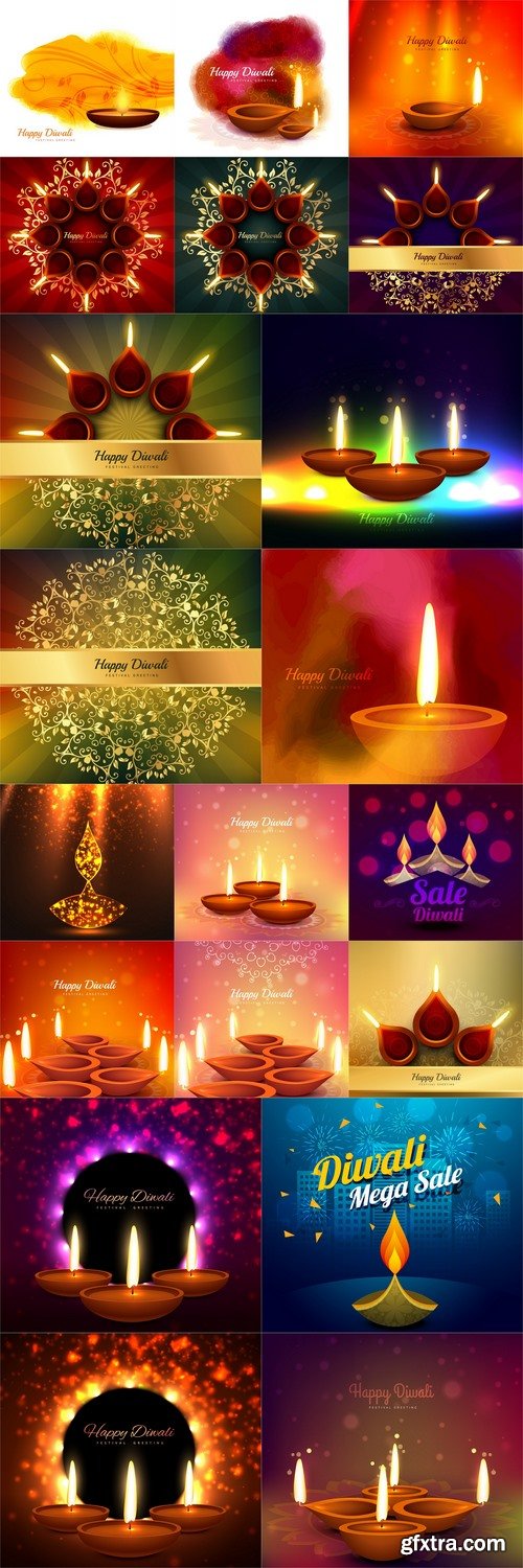 Diwali festival greeting cards