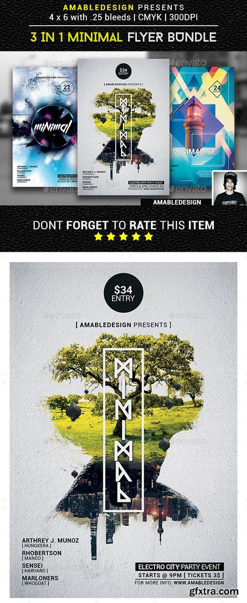 GraphicRiver - 3 in 1 Minimal Flyer/Poster Vol.7