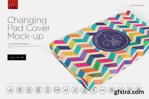 CreativeMarket - Changing Pad Cover Mock-up