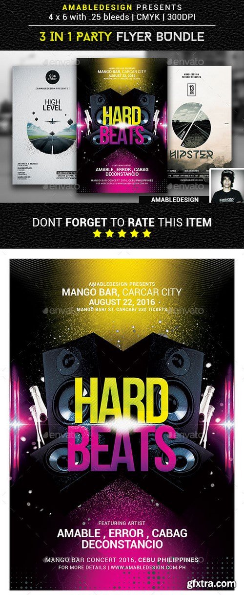 GraphicRiver - 3 in 1 Party Flyer/Poster Vol.2