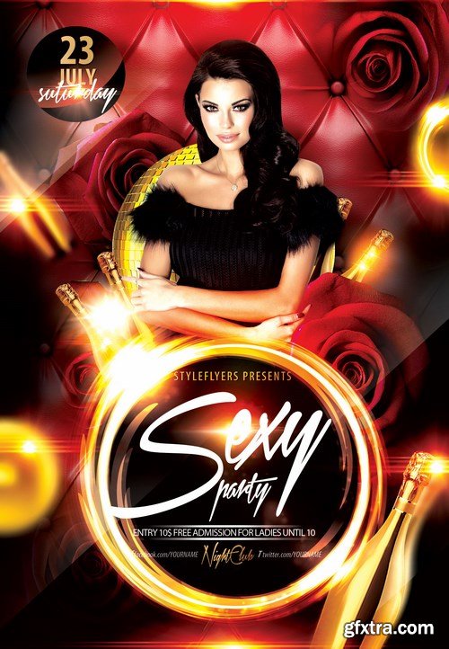 Sexy Party PSD Flyer Template + Facebook Cover