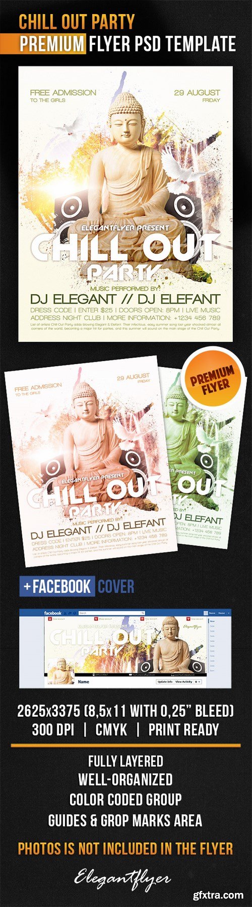 Chill Out Party – Flyer PSD Template + Facebook Cover