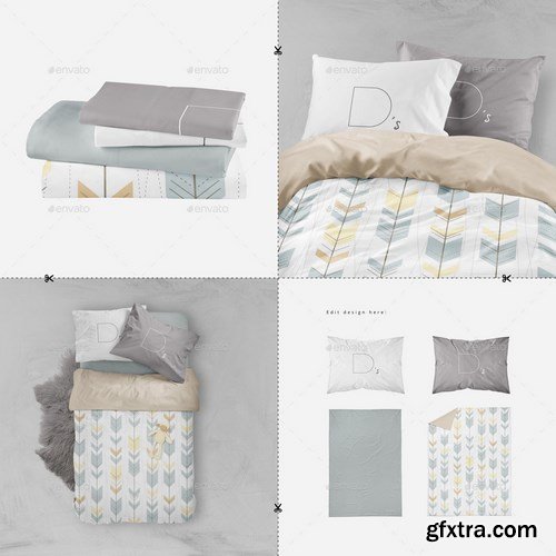 GraphicRiver - Bedding Multiboard Mockup 16802573