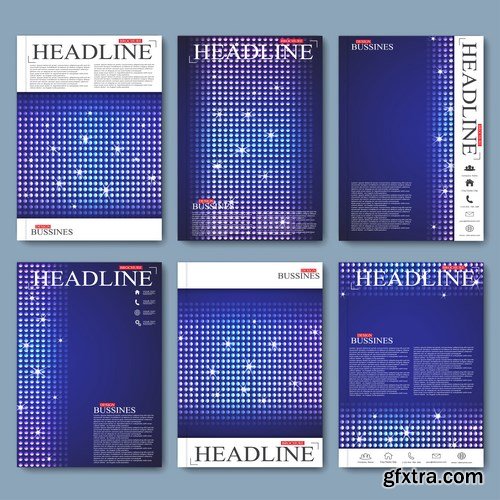 Modern Set of Brochures, Flyer, Booklet, Cover or Annual Report 5 - 18xEPS