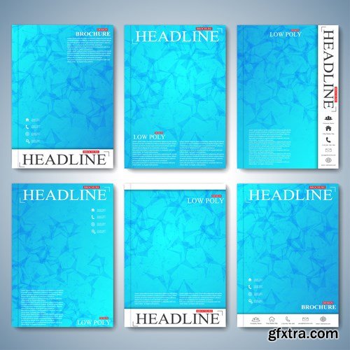 Modern Set of Brochures, Flyer, Booklet, Cover or Annual Report 5 - 18xEPS