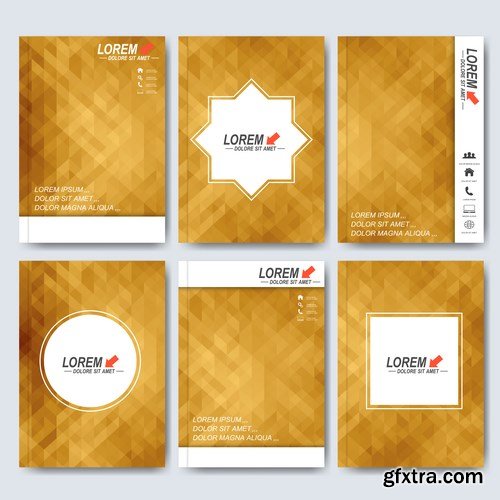 Modern Set of Brochures, Flyer, Booklet, Cover or Annual Report 5 - 18xEPS