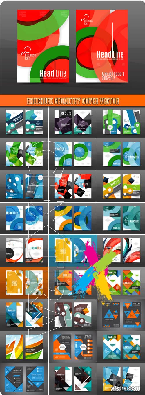 Brochure geometry cover vector