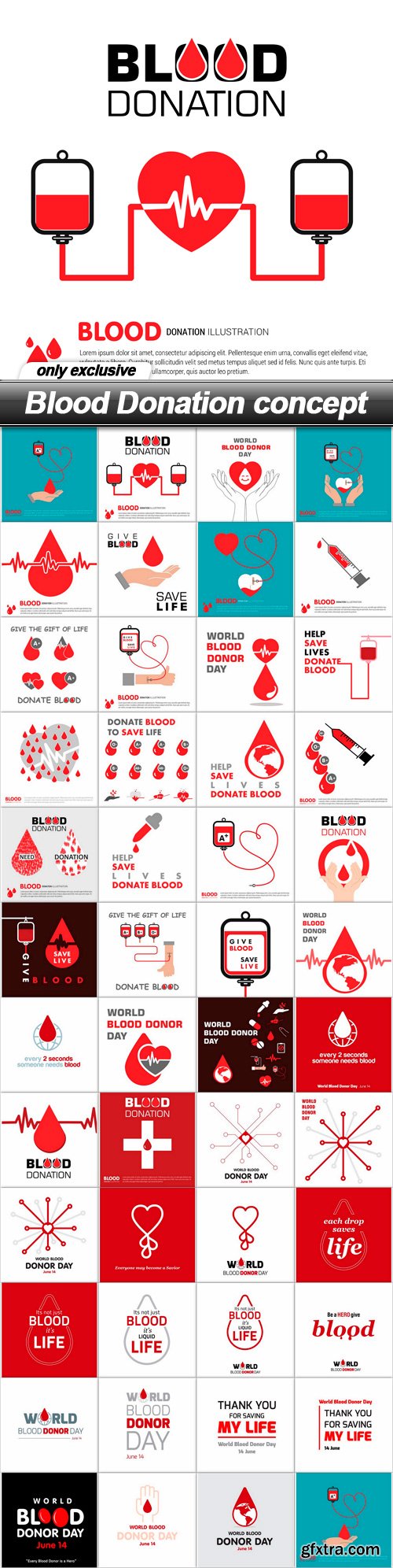 Blood Donation concept - 47 EPS