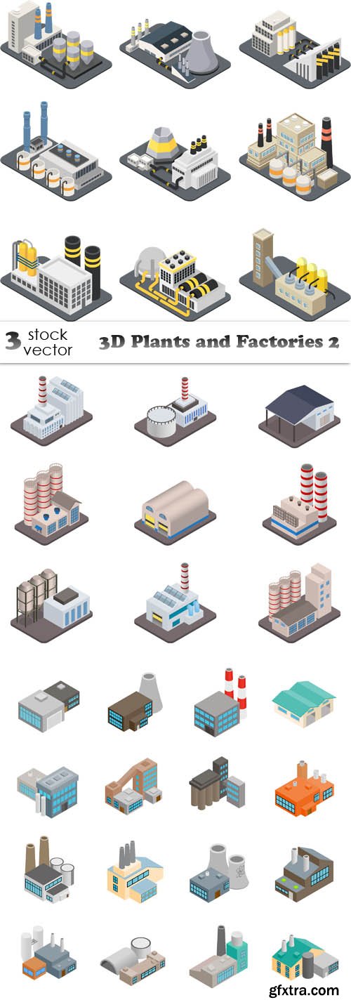 Vectors - 3D Plants and Factories 2