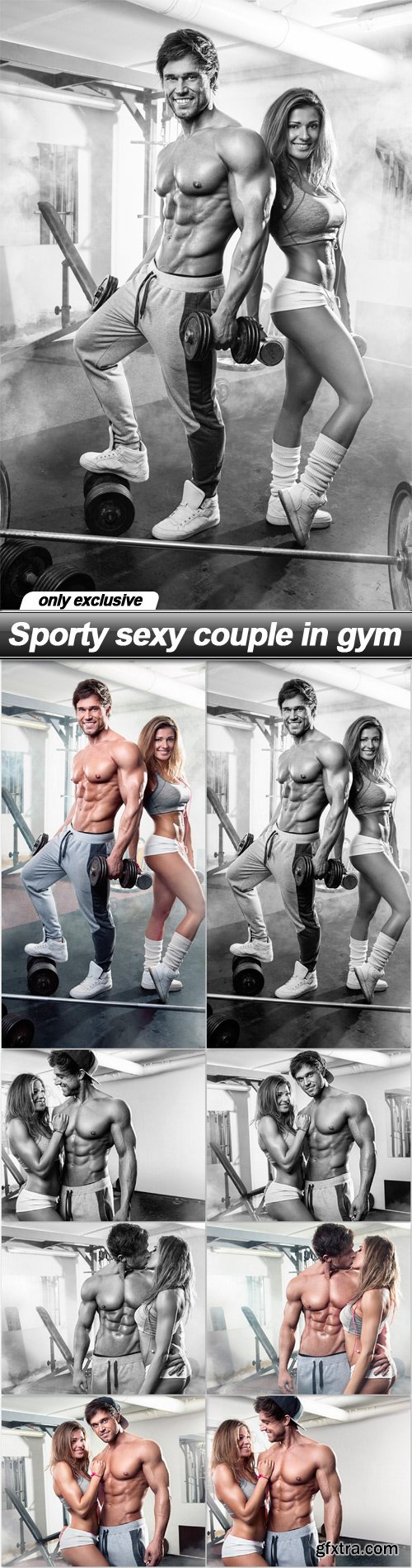 Sporty sexy couple in gym - 8 UHQ JPEG