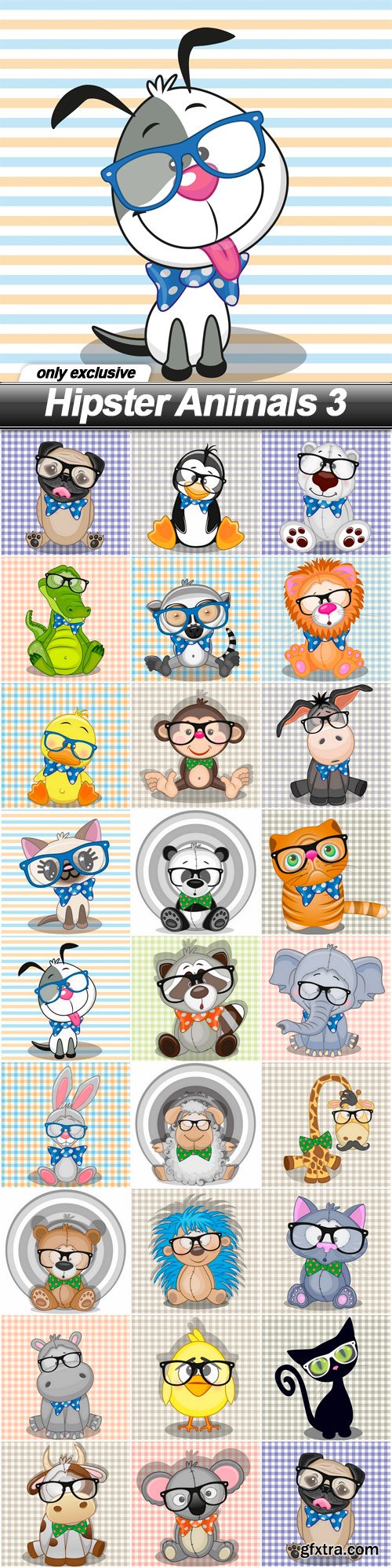 Hipster Animals 3 - 26 EPS