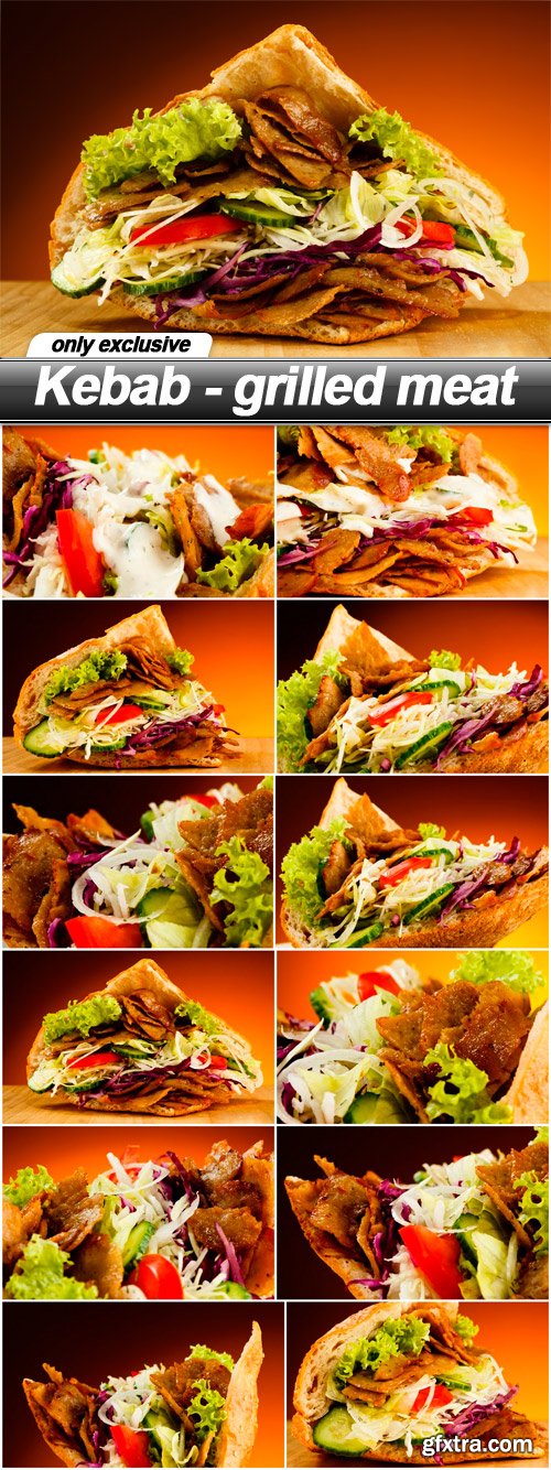 Kebab - grilled meat - 12 UHQ JPEG