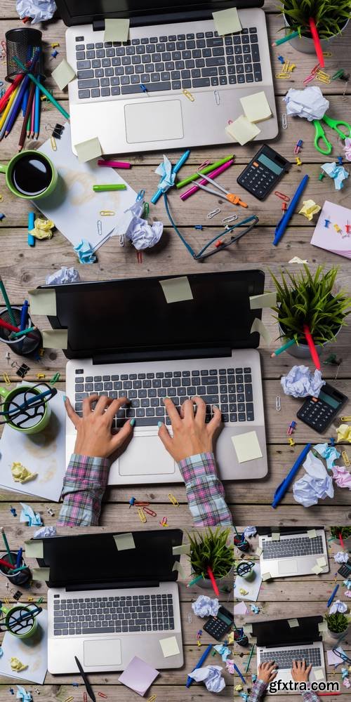 Messy Office Desk