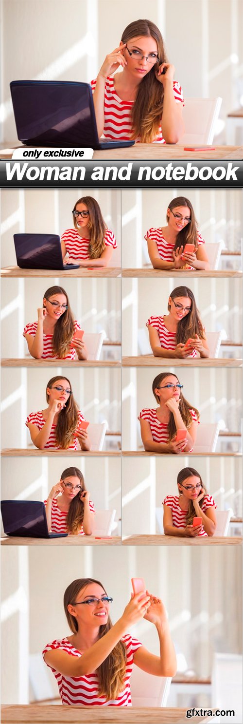 Woman and notebook - 9 UHQ JPEG