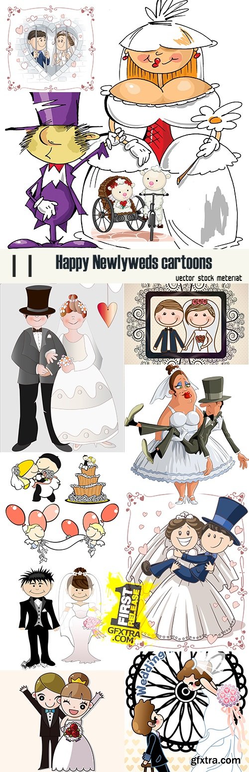 Happy Newlyweds cartoons