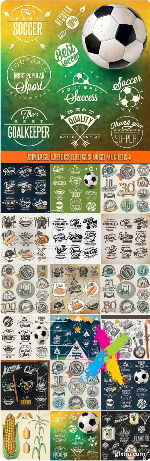 Vintage Labels Badges Logo vector 6