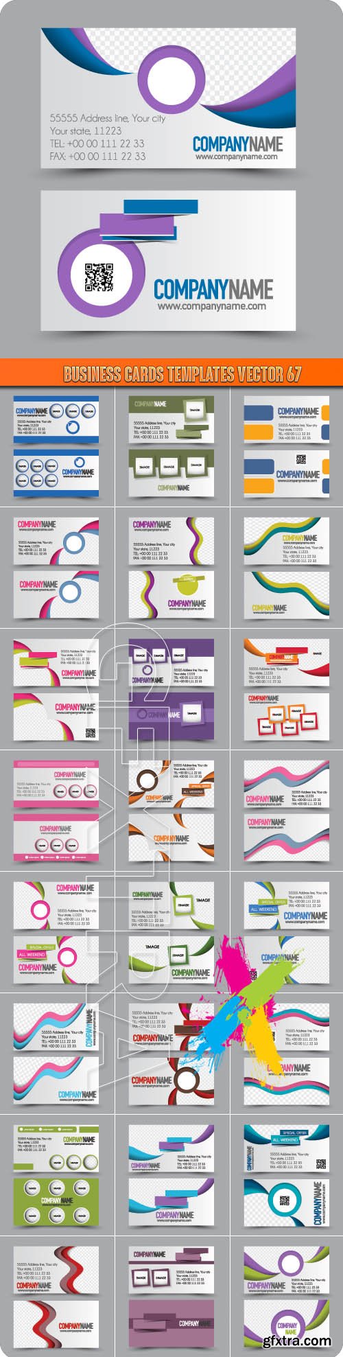 Business Cards Templates vector 67