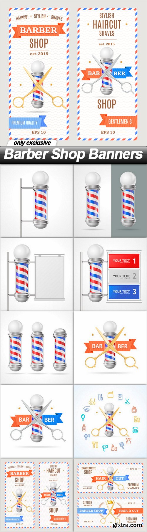 Barber Shop Banners - 10 EPS