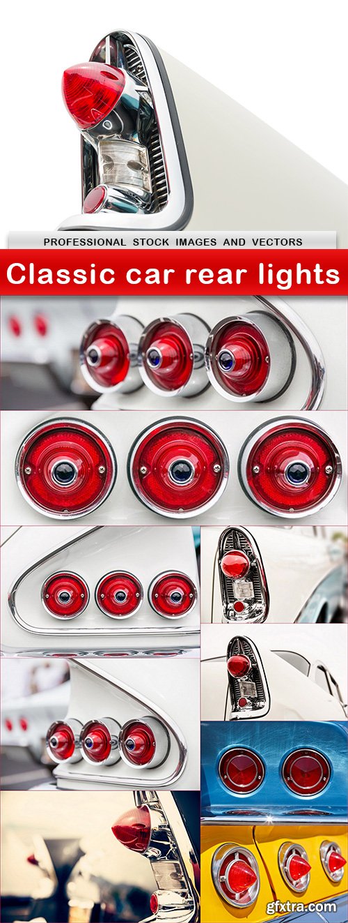 Classic car rear lights - 10 UHQ JPEG