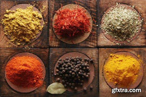 Collection of spices garlic pepper seasoning sharpness 25 HQ Jpeg