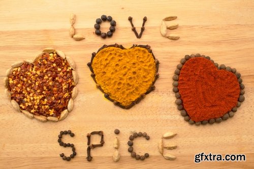 Collection of spices garlic pepper seasoning sharpness 25 HQ Jpeg