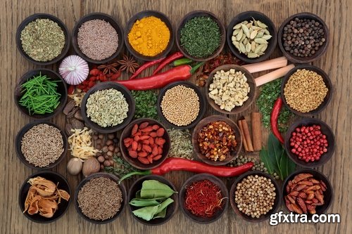 Collection of spices garlic pepper seasoning sharpness 25 HQ Jpeg