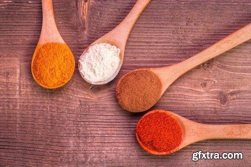 Collection of spices garlic pepper seasoning sharpness 25 HQ Jpeg