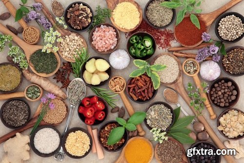 Collection of spices garlic pepper seasoning sharpness 25 HQ Jpeg