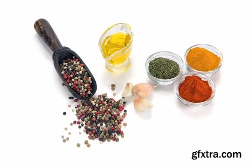 Collection of spices garlic pepper seasoning sharpness 25 HQ Jpeg