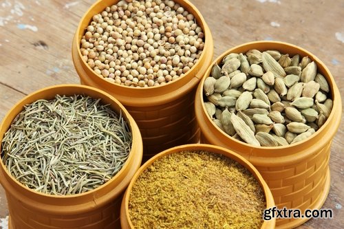 Collection of spices garlic pepper seasoning sharpness 25 HQ Jpeg