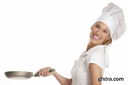 Collection the girl woman chef cooking food in kitchen 25 HQ Jpeg