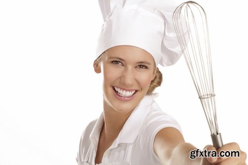 Collection the girl woman chef cooking food in kitchen 25 HQ Jpeg