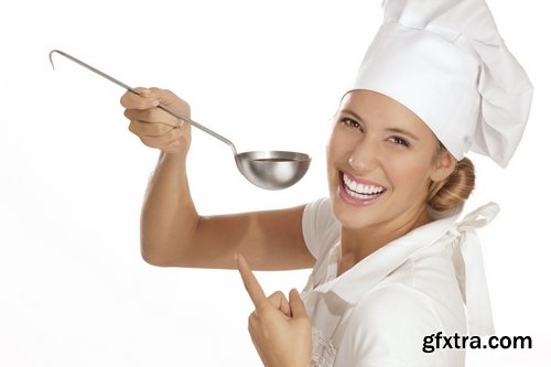 Collection the girl woman chef cooking food in kitchen 25 HQ Jpeg