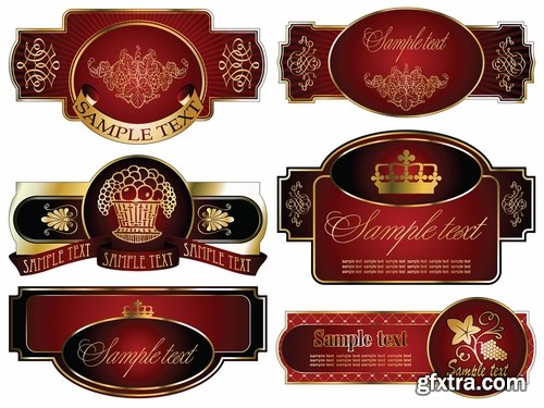 Label sticker advertising logo presentation 25 EPS