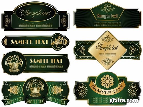 Label sticker advertising logo presentation 25 EPS