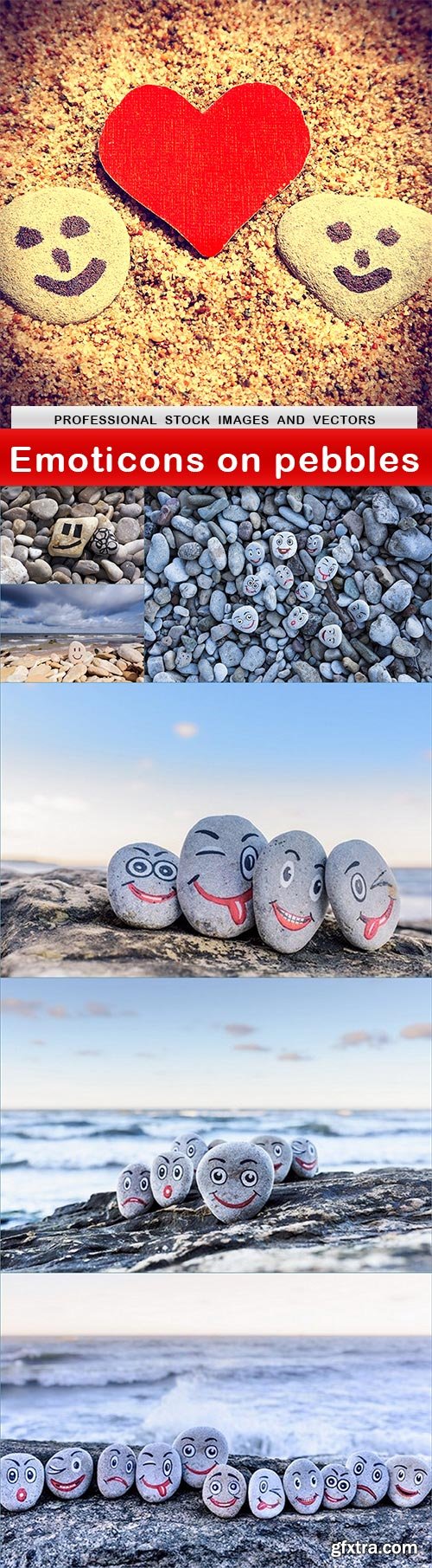 Emoticons on pebbles - 7 UHQ JPEG