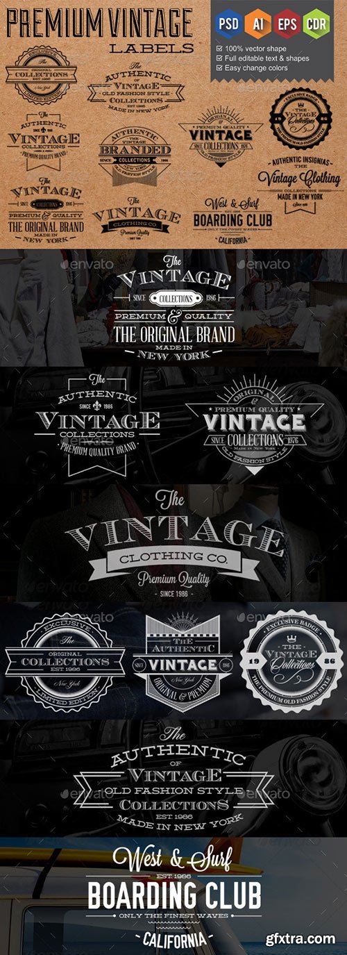 GraphicRiver - Premium Vintage Labels 6677647