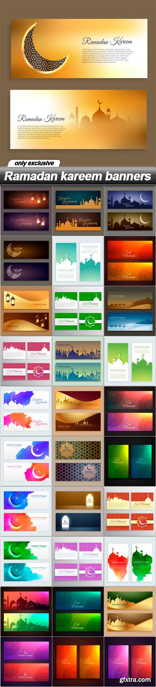 Ramadan kareem banners - 31 EPS