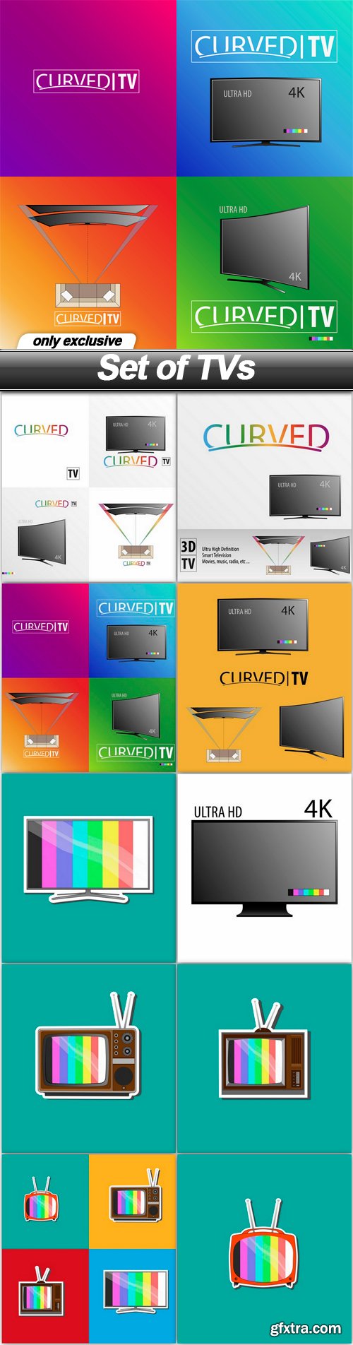 Set of TVs - 10 EPS