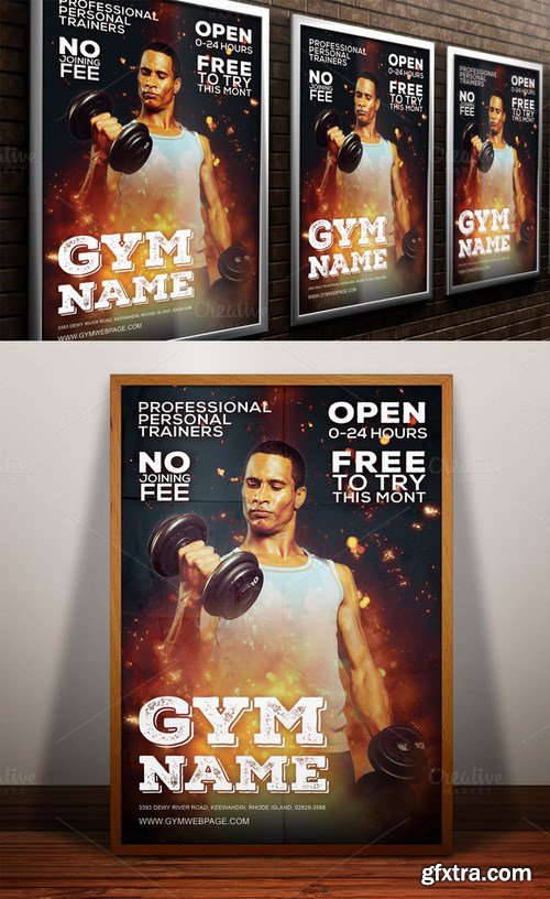 CM - GYM - A4 Flyer Template 239350