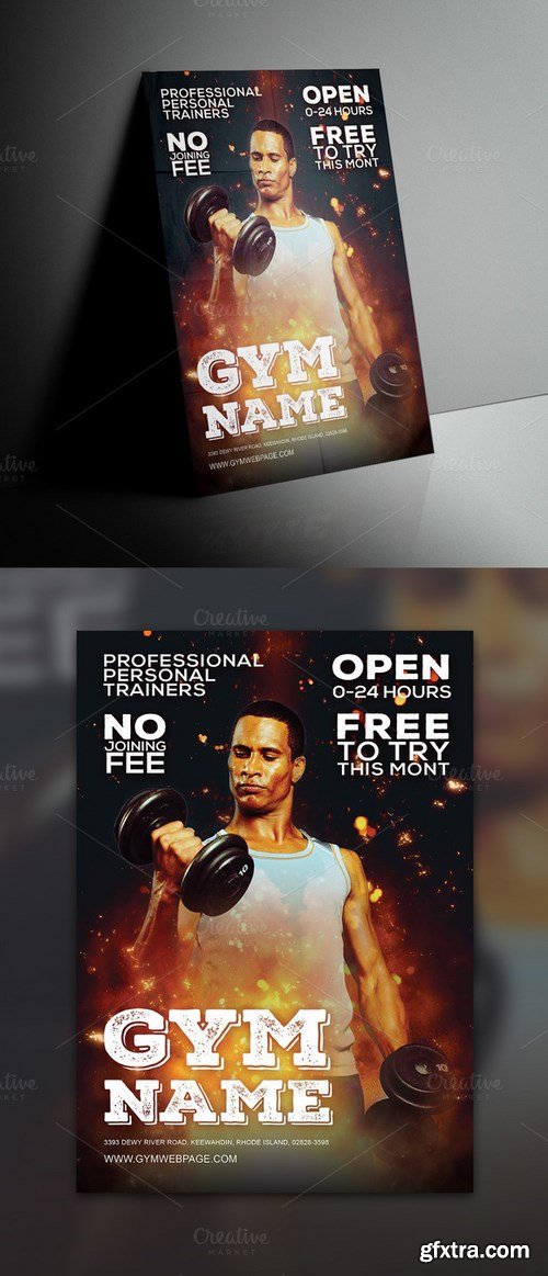 CM - GYM - A4 Flyer Template 239350