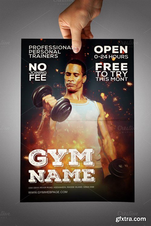 CM - GYM - A4 Flyer Template 239350