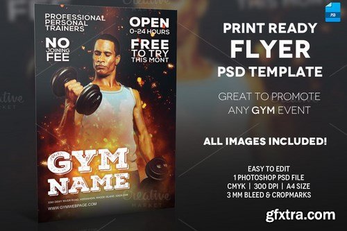 CM - GYM - A4 Flyer Template 239350