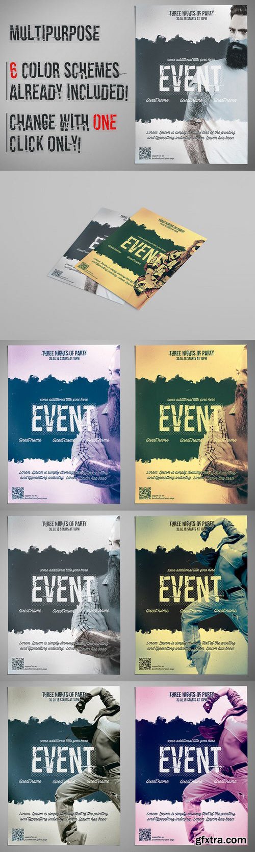 CM - Flyer Template 6 Color Schemes 697931