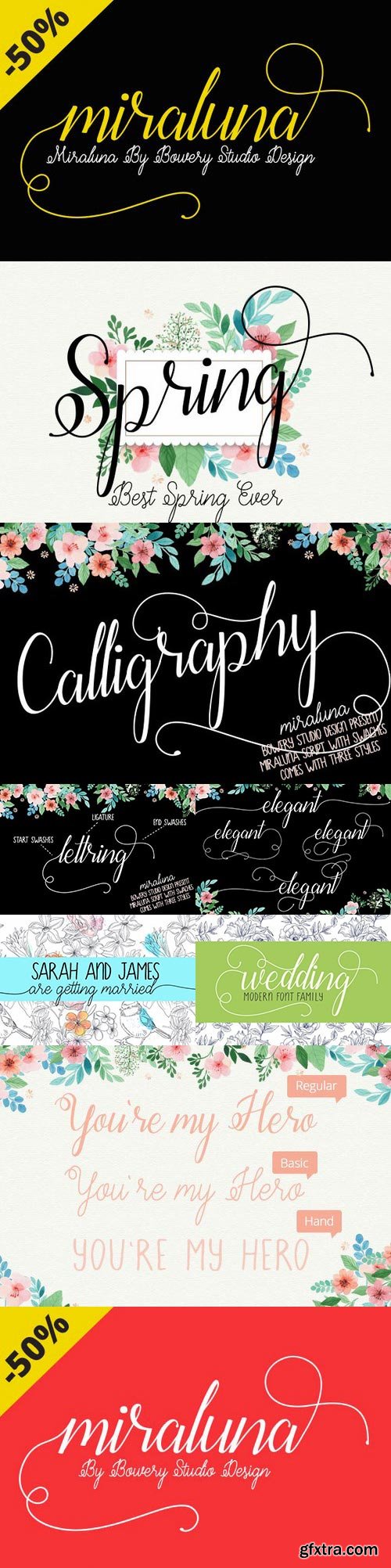 CM - Miraluna 3 font styles + Bonus 699009