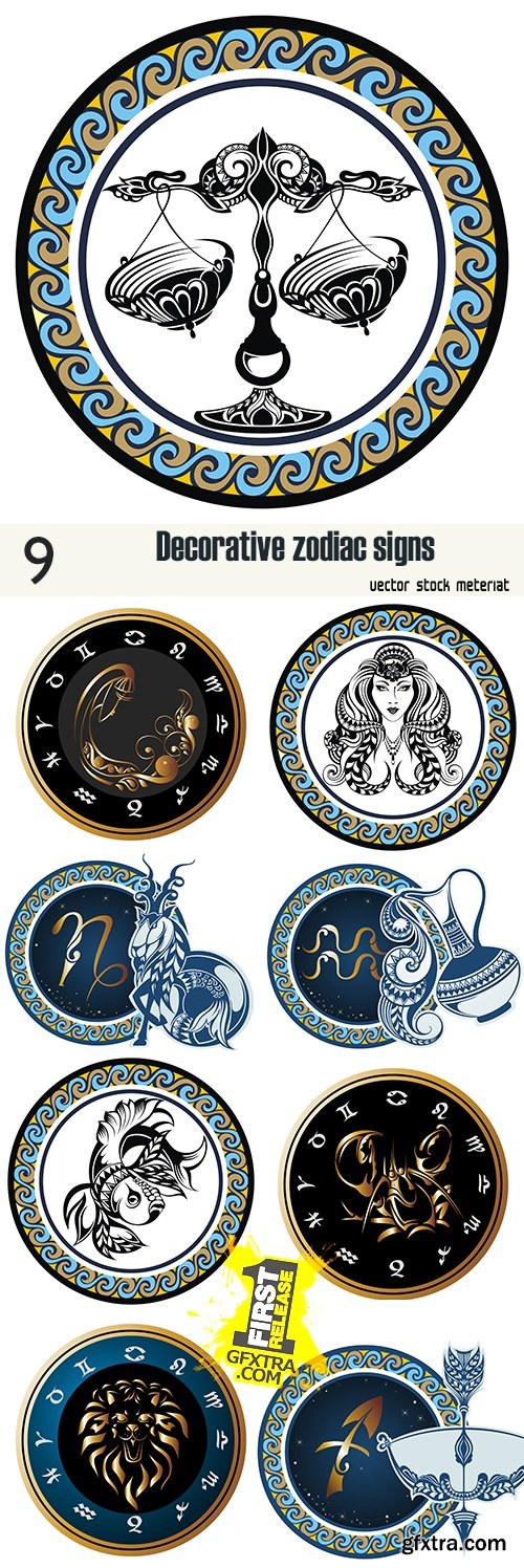 Decorative zodiac signs